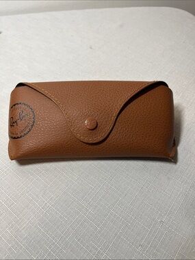 Ray-Ban Tan Brown Leather Eyewear Case